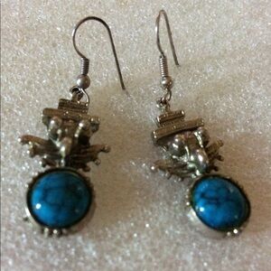 Vintage silver turquoise earrings